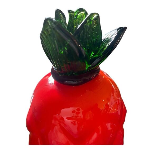 Vintage Mid Century Modern Murano Style Hand Blown Art Glass Pineapple - Picture 2 of 5